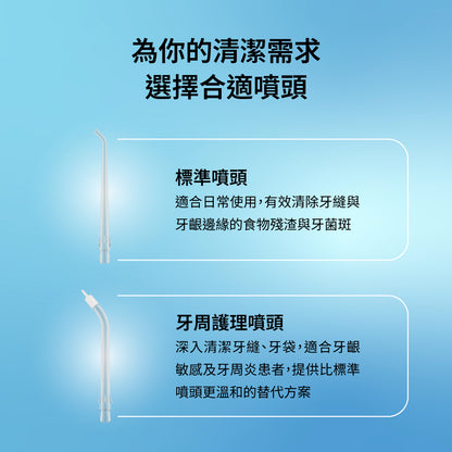 Zenyum Waterflosser Go 替換噴頭2入組