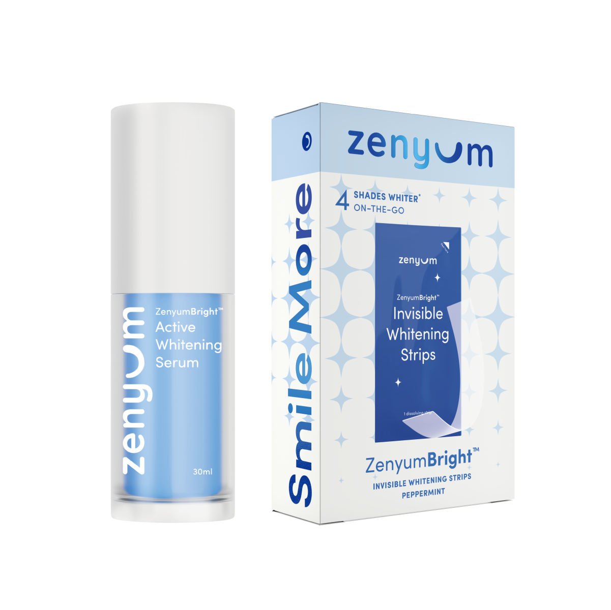 ZenyumBright™ 綻雅亮白美齒精華液+亮白美齒貼組